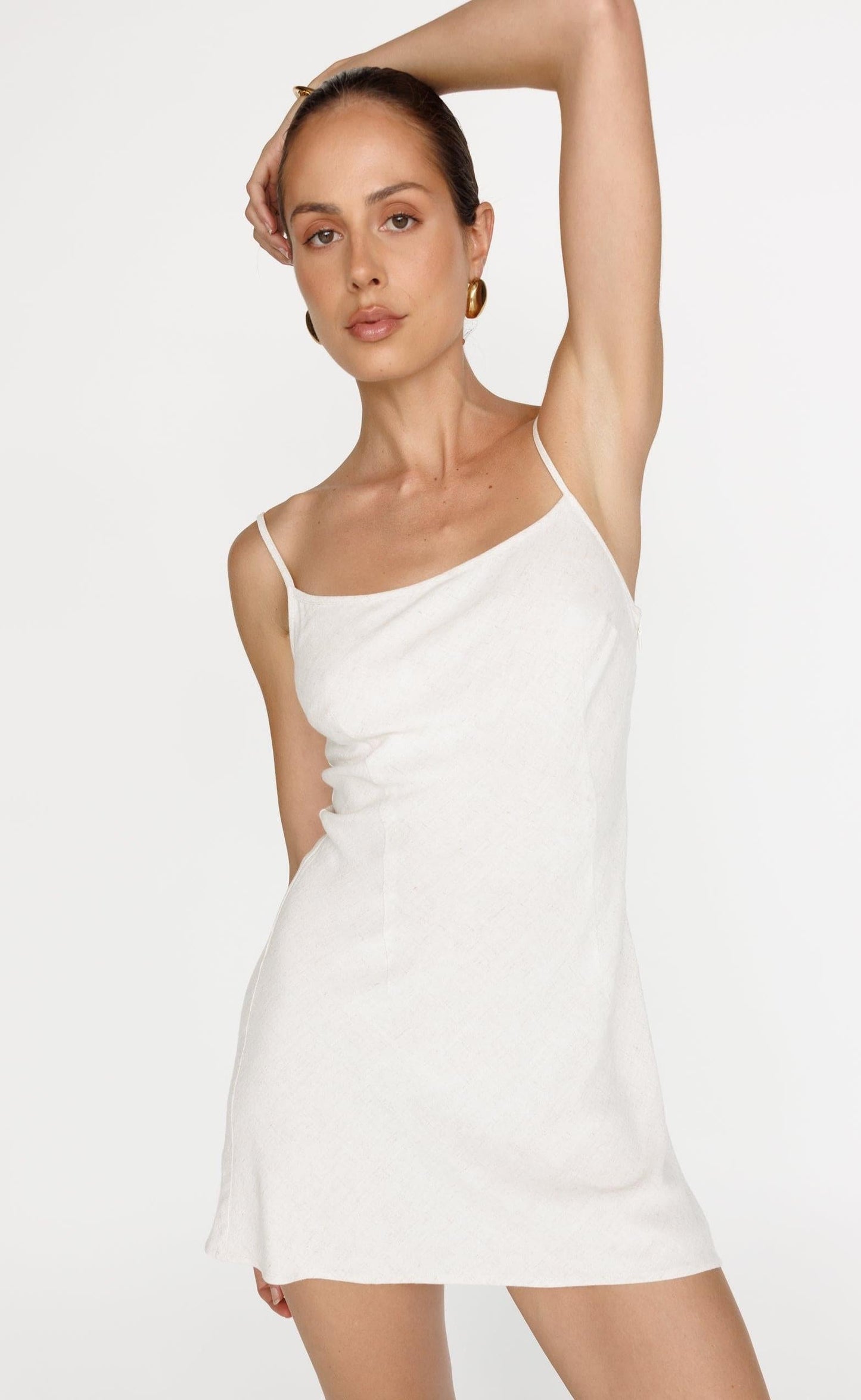 June Mini Dress (Oat)