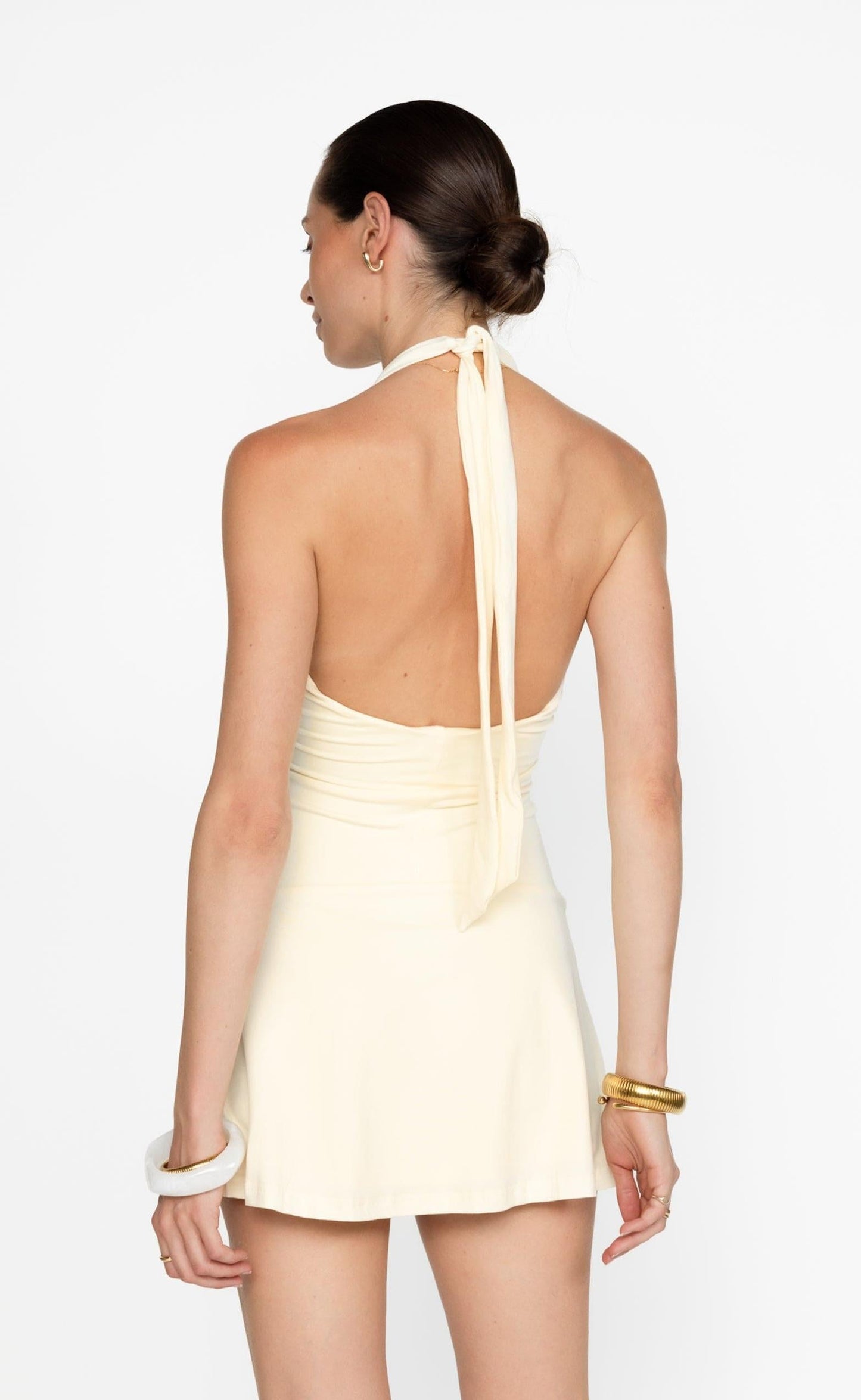 Araminta Mini Dress (Butter)