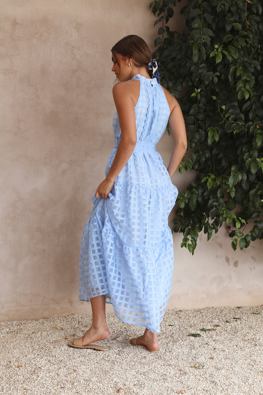 Kiss Me Maxi Dress Blue