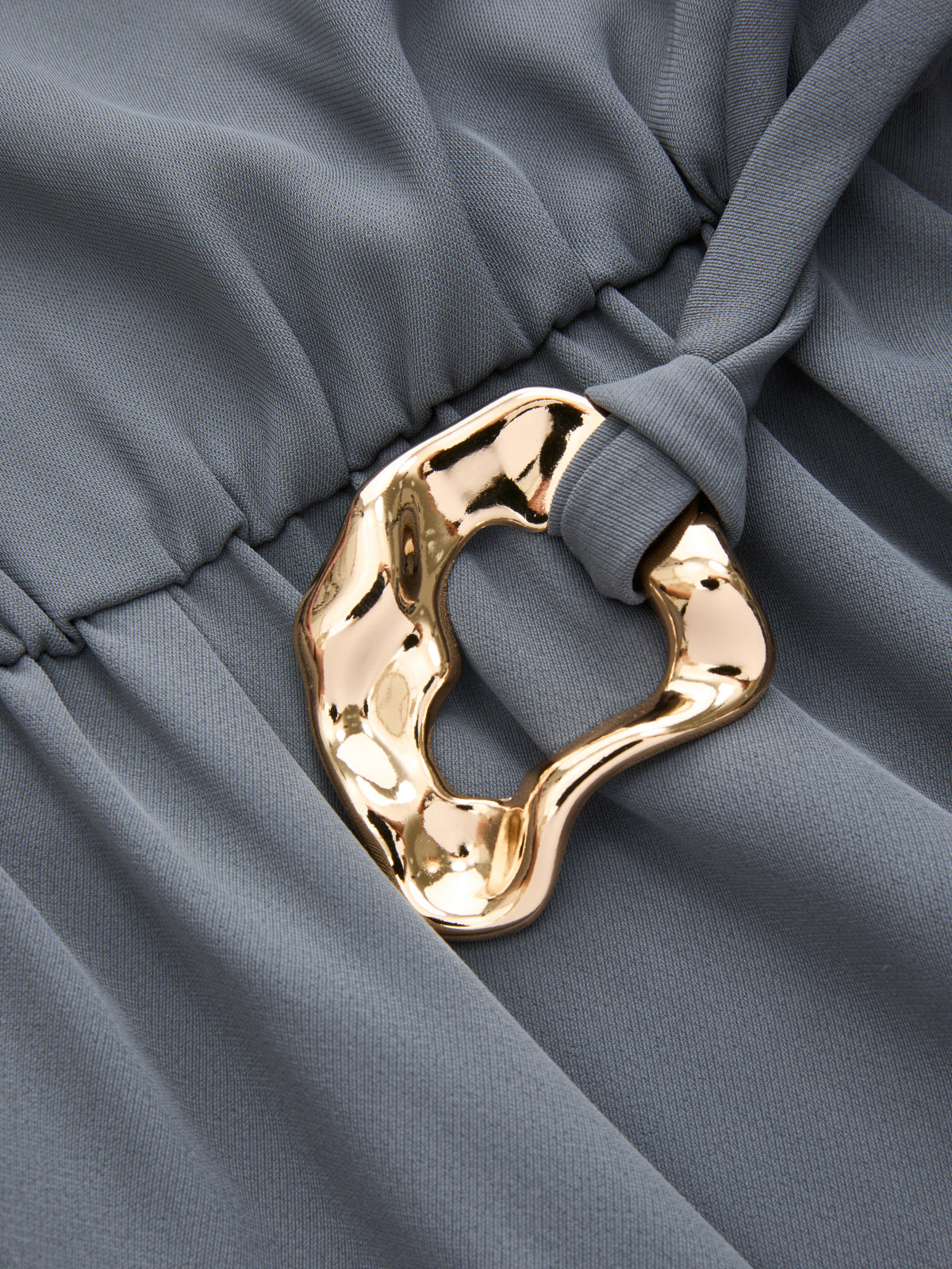 Belted One-Shoulder Draped Jumpsuit