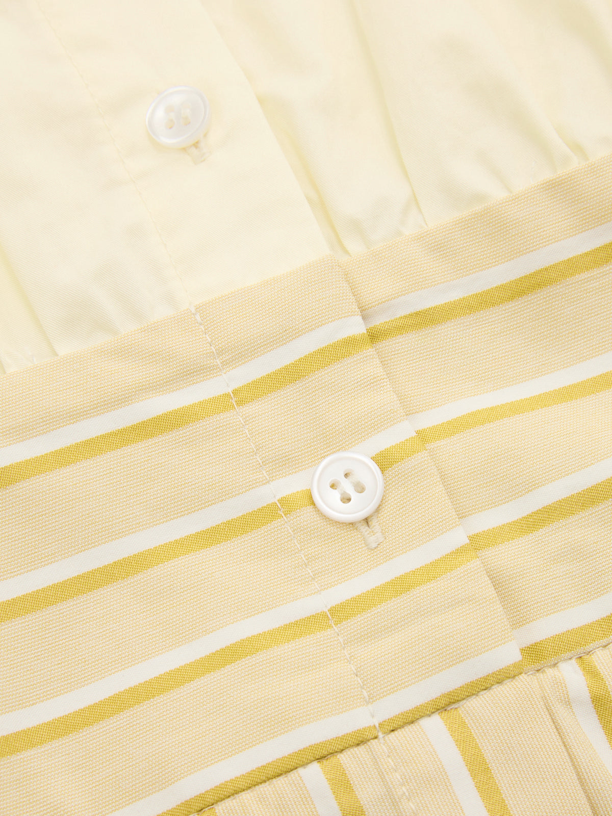 Cotton Striped Tie-Waist Shirt Dress