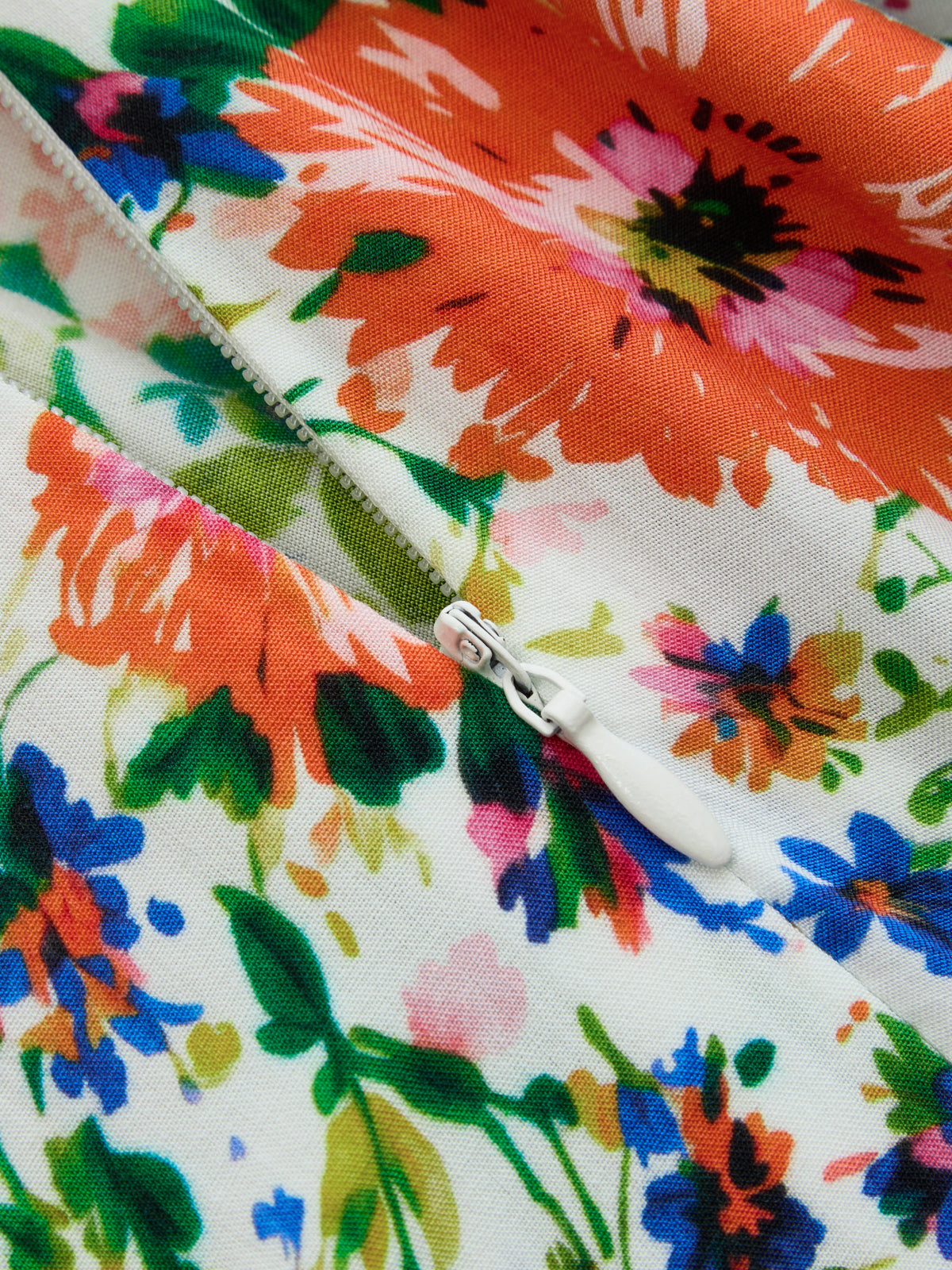 Multicolor Floral Print Mermaid Midi Dress