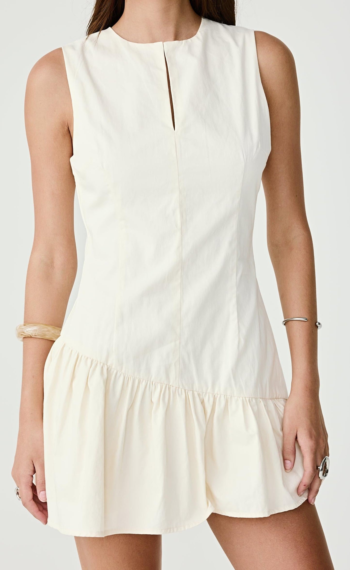 Caden Mini Dress (Cream)