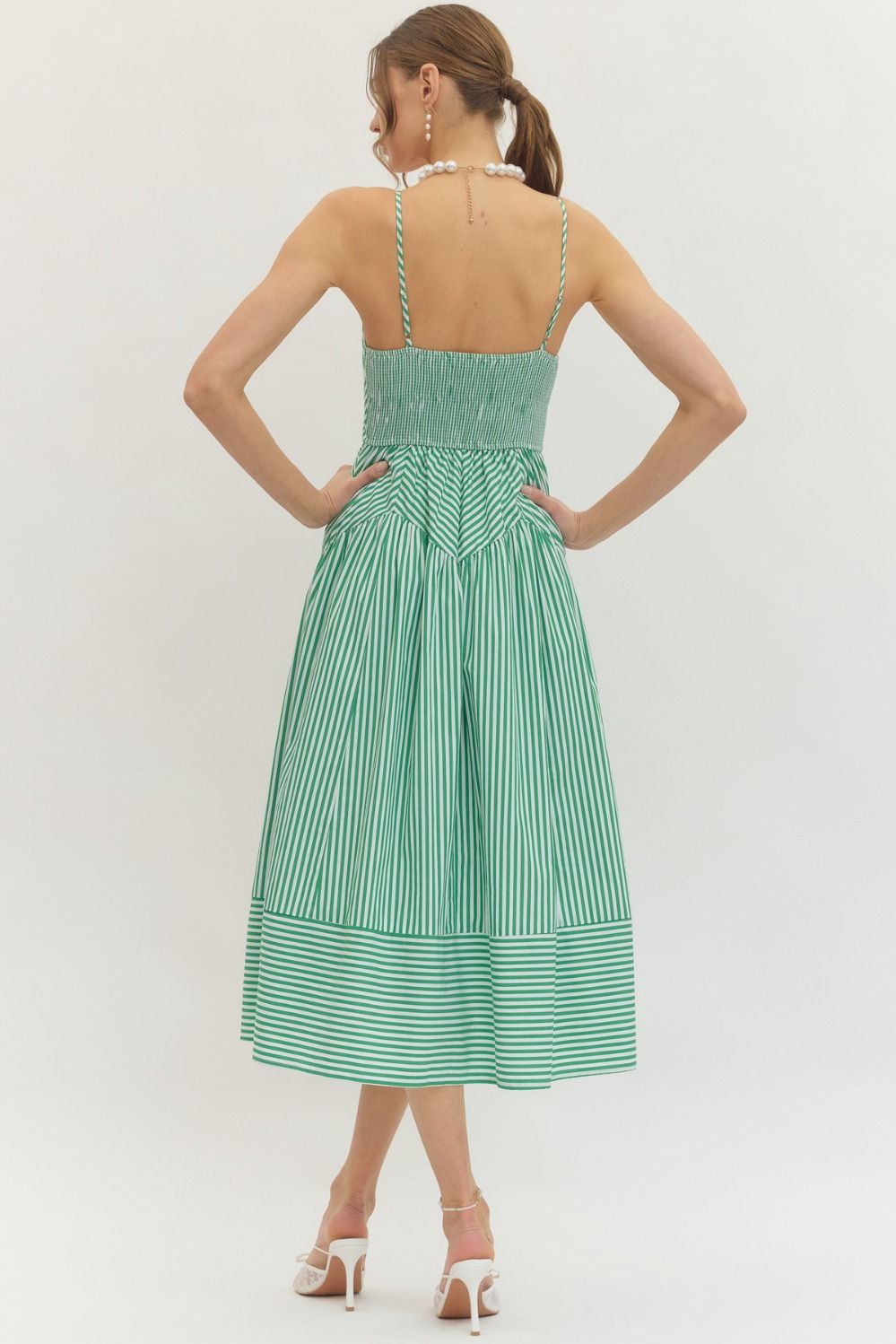 Chevron Stripe Midi Dress