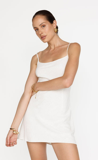 June Mini Dress (Oat)