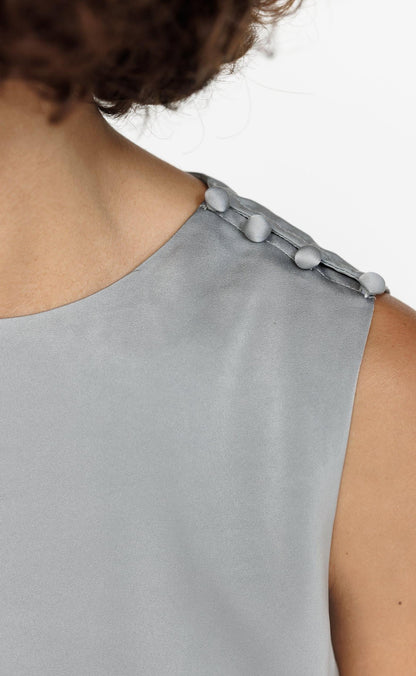 Rikke Mini Dress (Smokey Blue)
