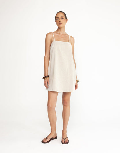 Valerie Mini Dress (Oat)