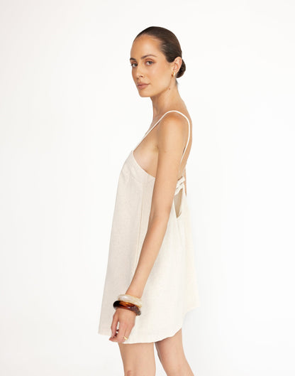 Valerie Mini Dress (Oat)