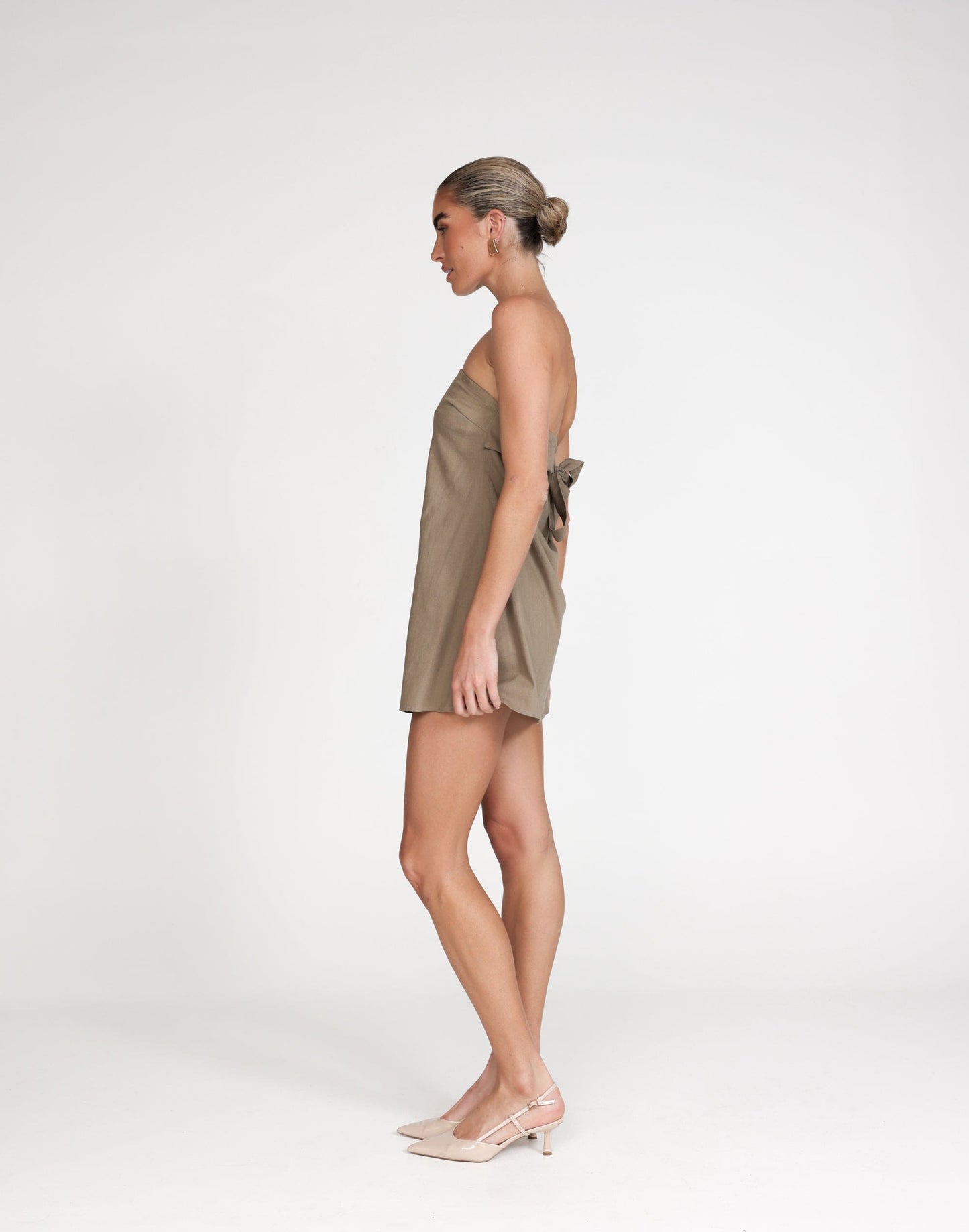 Hati Mini Dress (Mushroom)