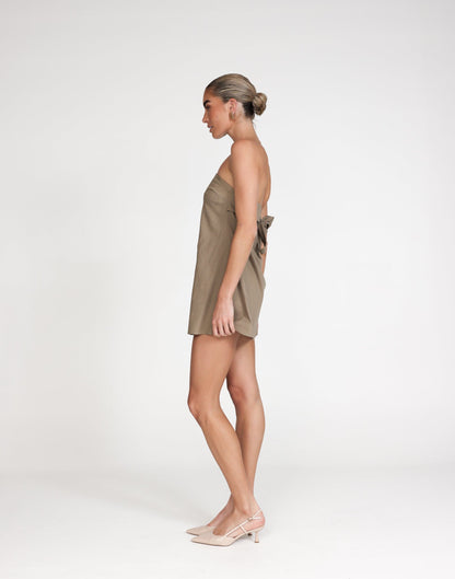 Hati Mini Dress (Mushroom)