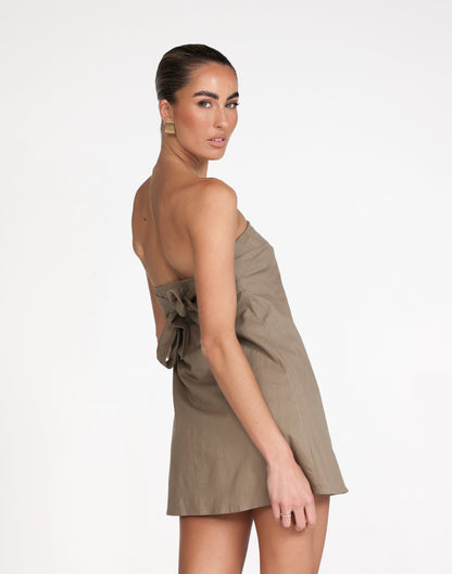 Hati Mini Dress (Mushroom)