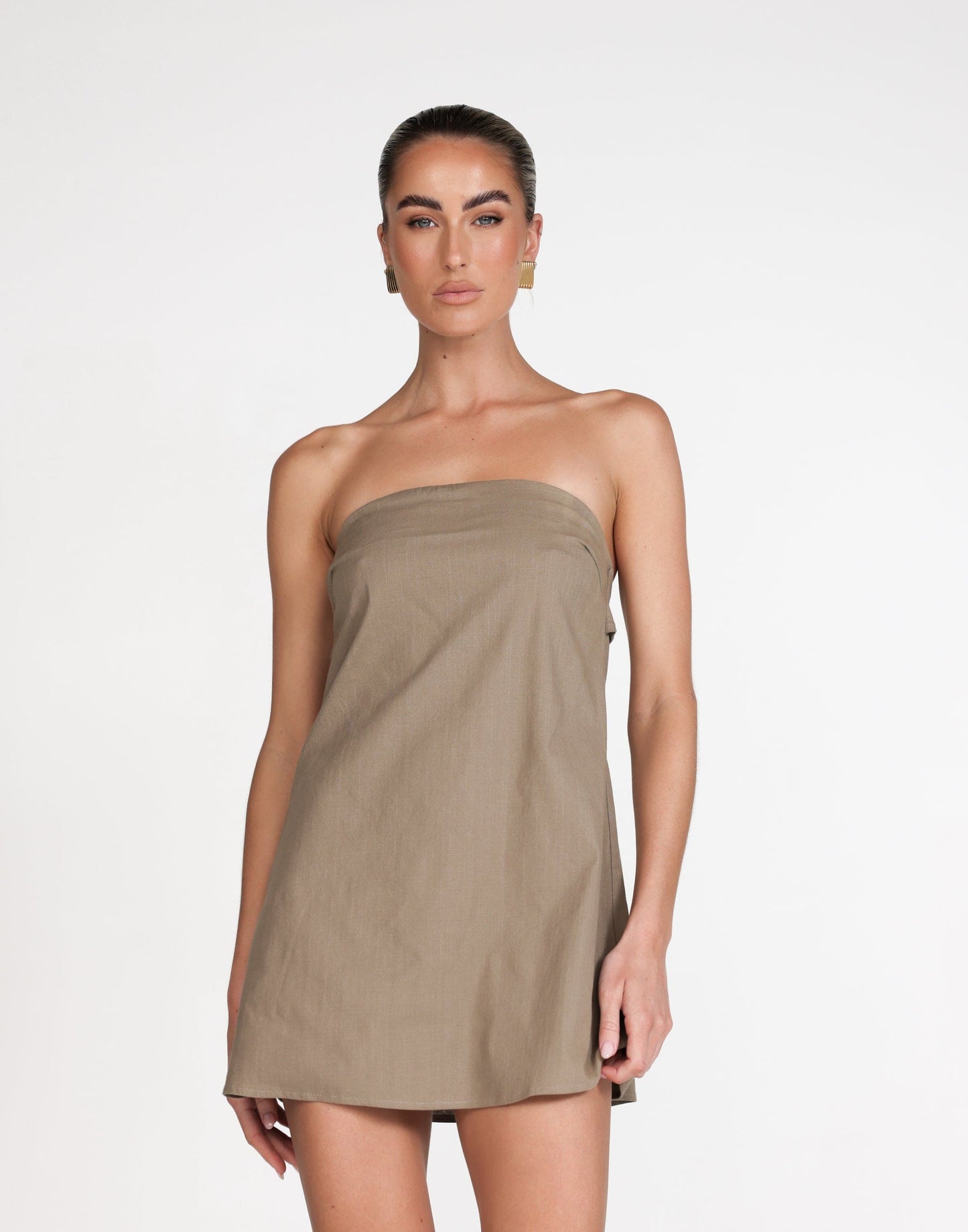 Hati Mini Dress (Mushroom)