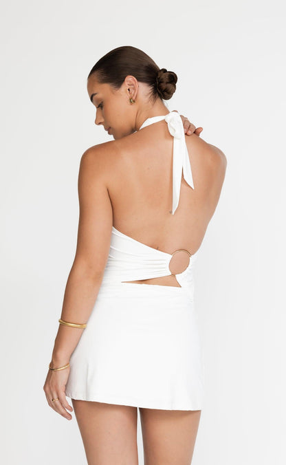Speakeasy Mini Dress (White)