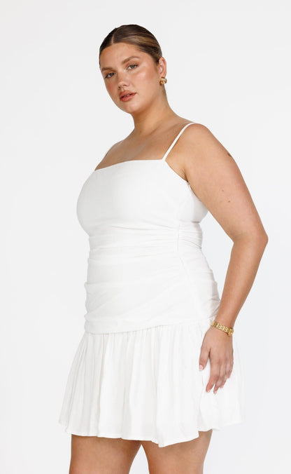 Reese Mini Dress (White)