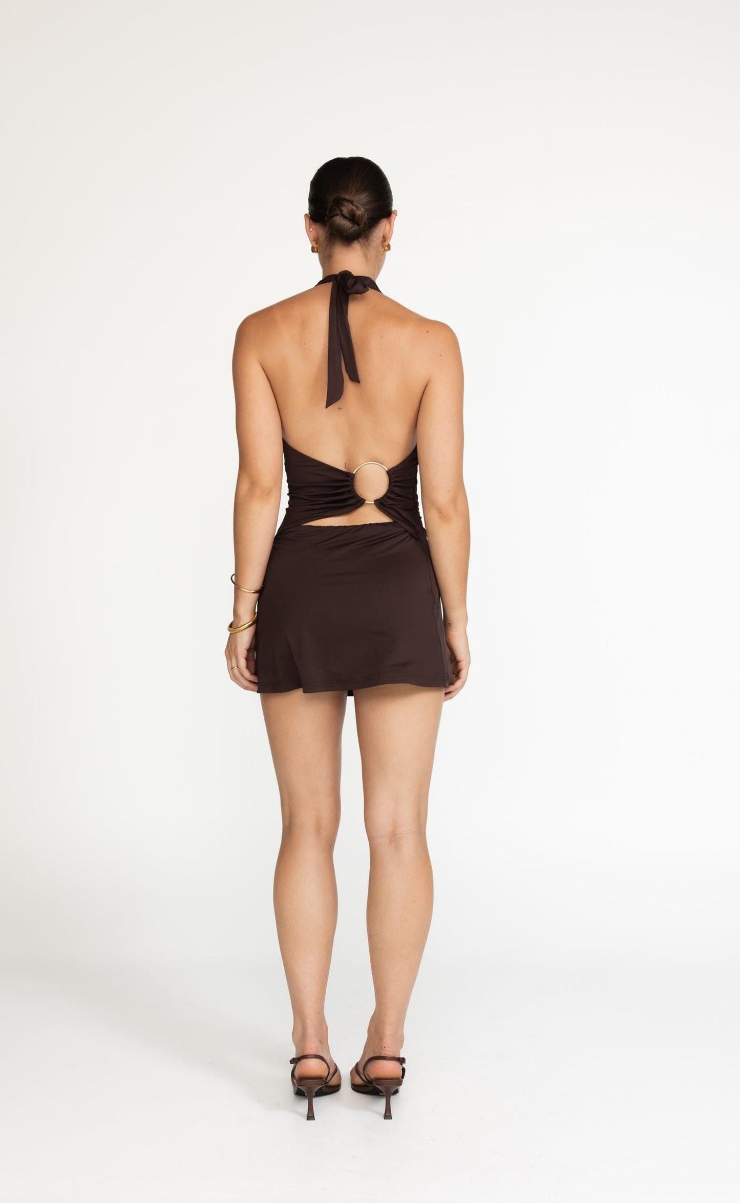 Speakeasy Mini Dress (Cocoa)