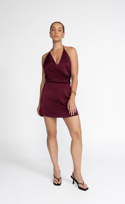 Cabaret Mini Dress (Plum)