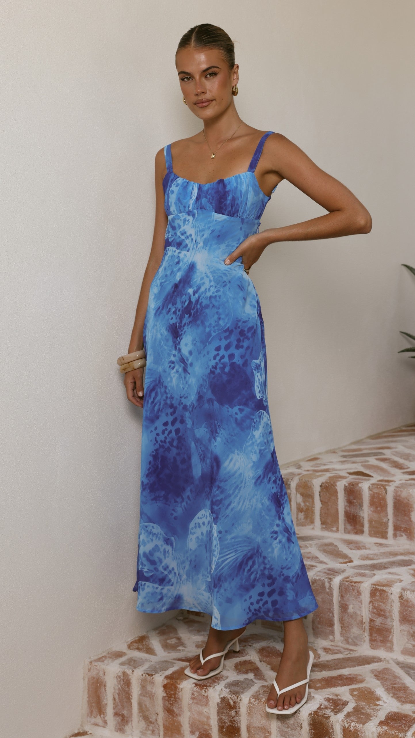 Margo Midi Dress - Ocean Blue