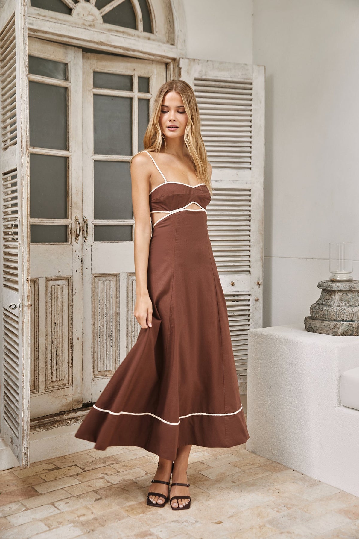 Sienna Breeze Maxi Dress Chocolate Beige