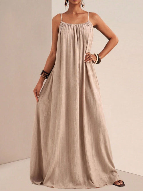 Spaghetti Strap Flowy Maxi Dress