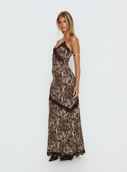 Musico Lace Maxi Dress Paisley