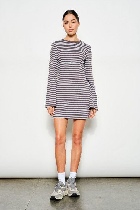 Bell striped dress