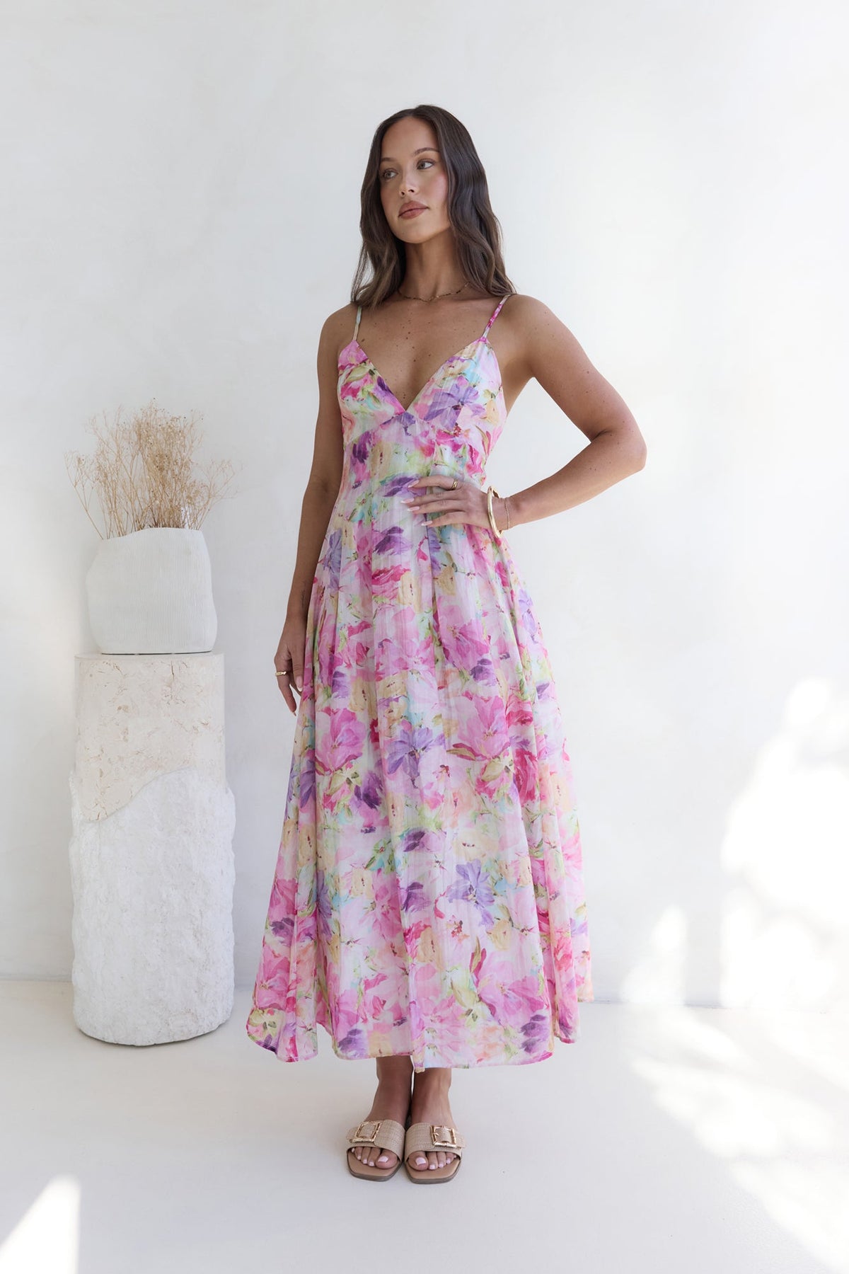 Tides Of Colour Midi Dress Print