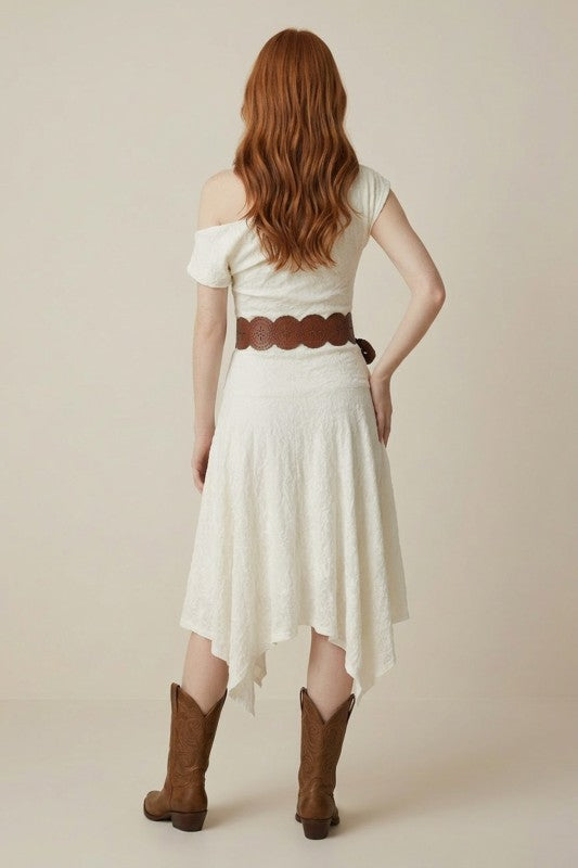 Bell day dream asymmetrical midi dress