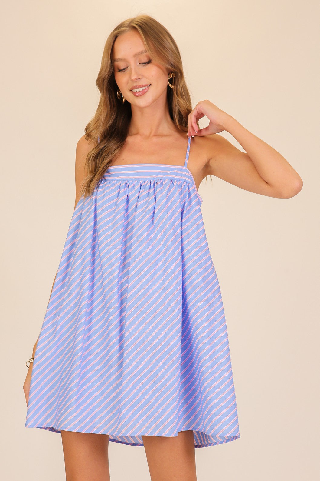 Blue Base Mini Dress