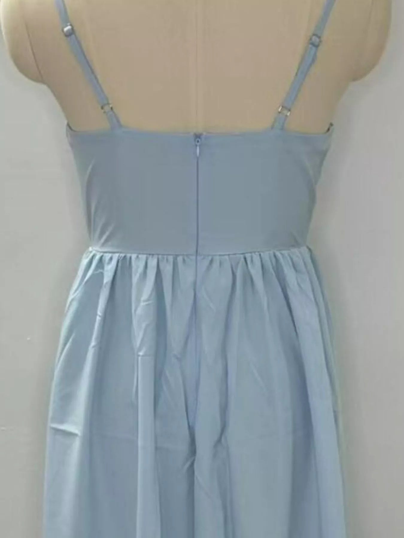 Adjustable Strap Scoop Neck Midi Dress