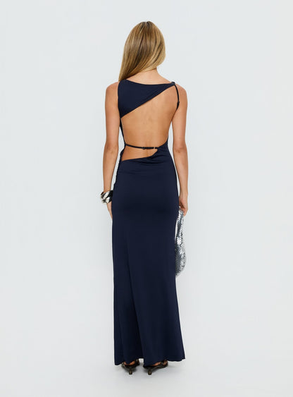 Kaidee Ruched Maxi Dress Midnight