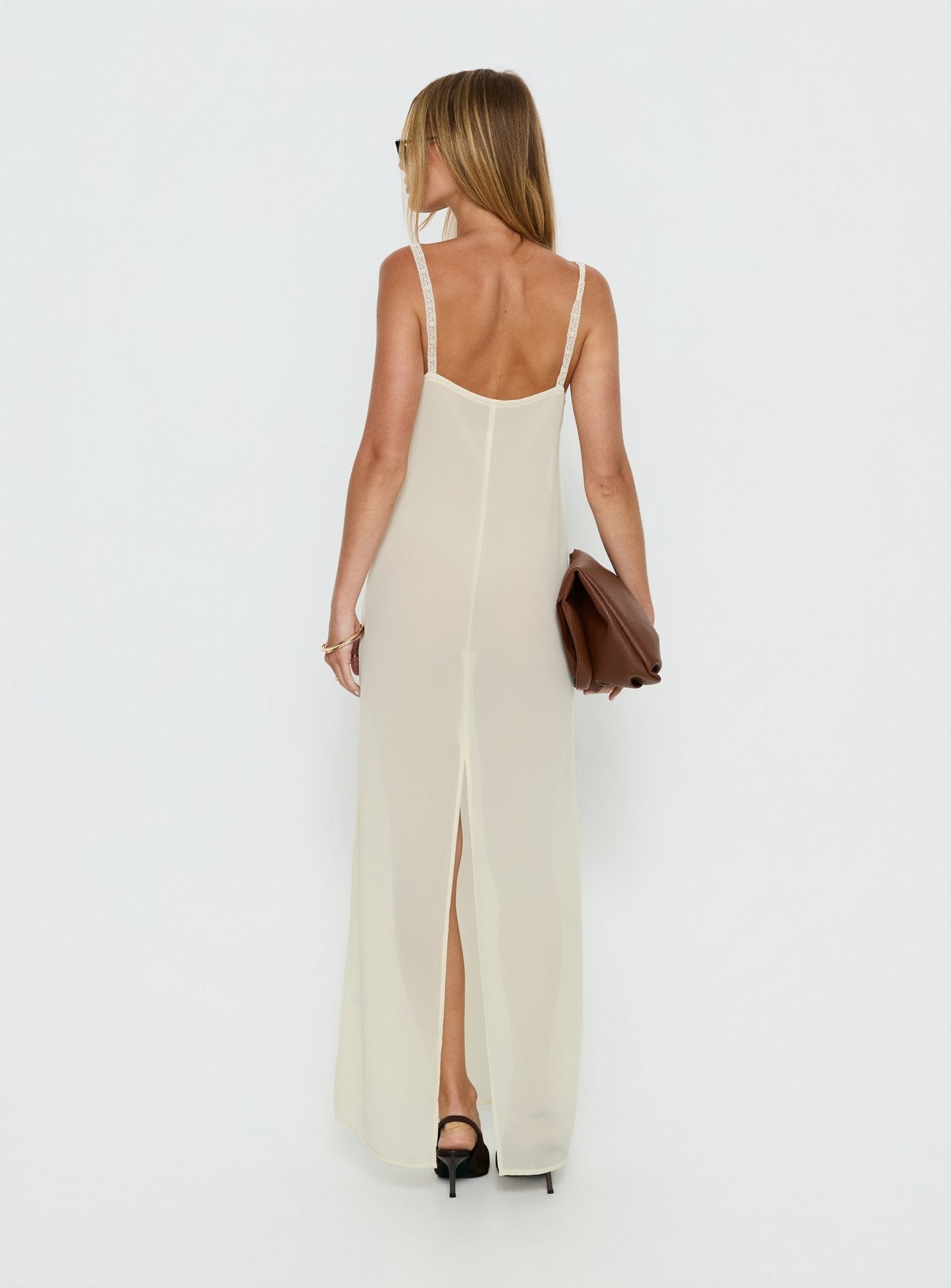 Glacial Sheer Maxi Dress Butter