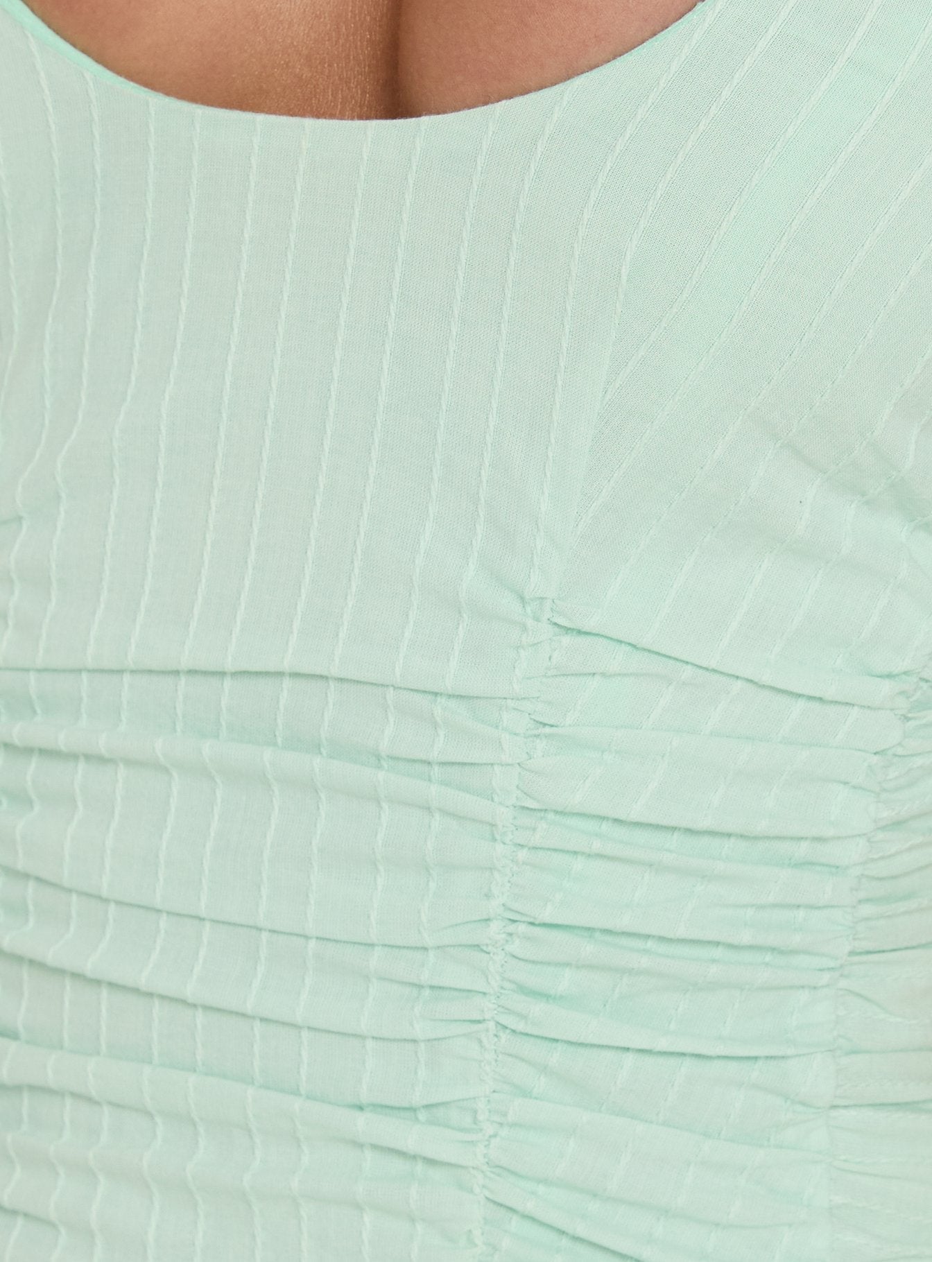 Silver Springs Halter Ruched Mini Dress Jelly Mint