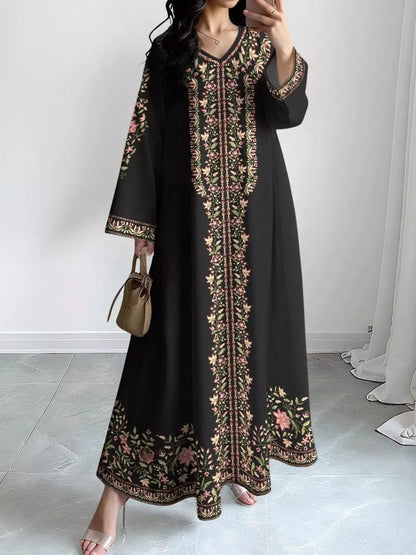 Floral Long Sleeve Maxi Dress