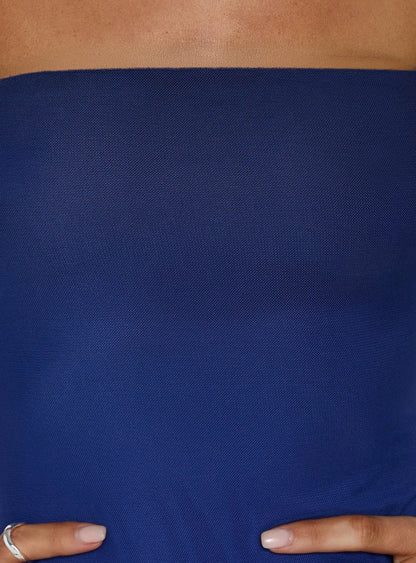 Stolen Love Strapless Maxi Dress Blue Ombre