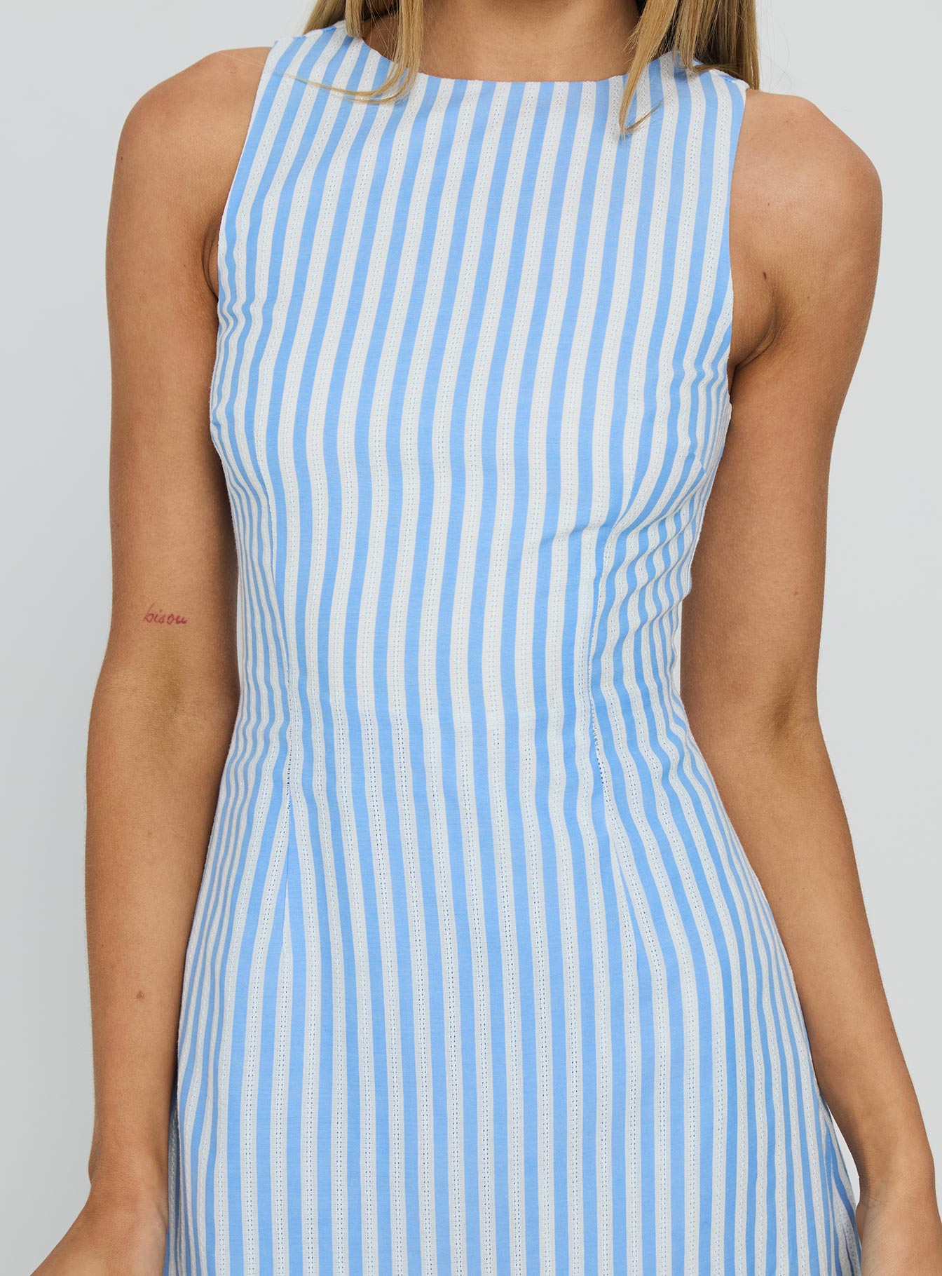 Yumiko Romper Blue Stripe