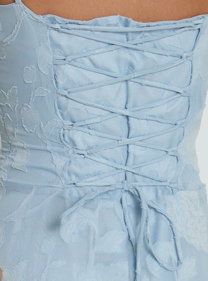 Members Only Maxi Dress Blue Burnout