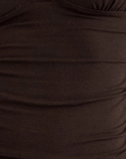 Laluma Midi Dress in Bitter Chocolate