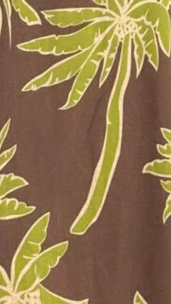 Bethani Mini Dress - Brown/Green Palm