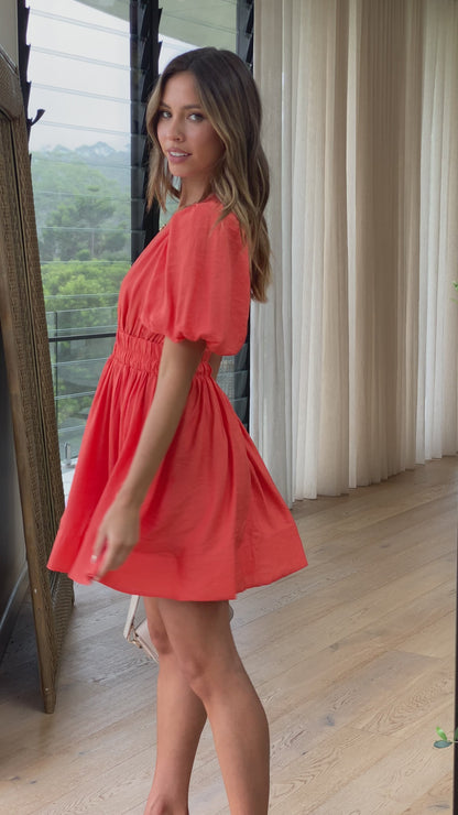 Erin Mini Dress - Melon