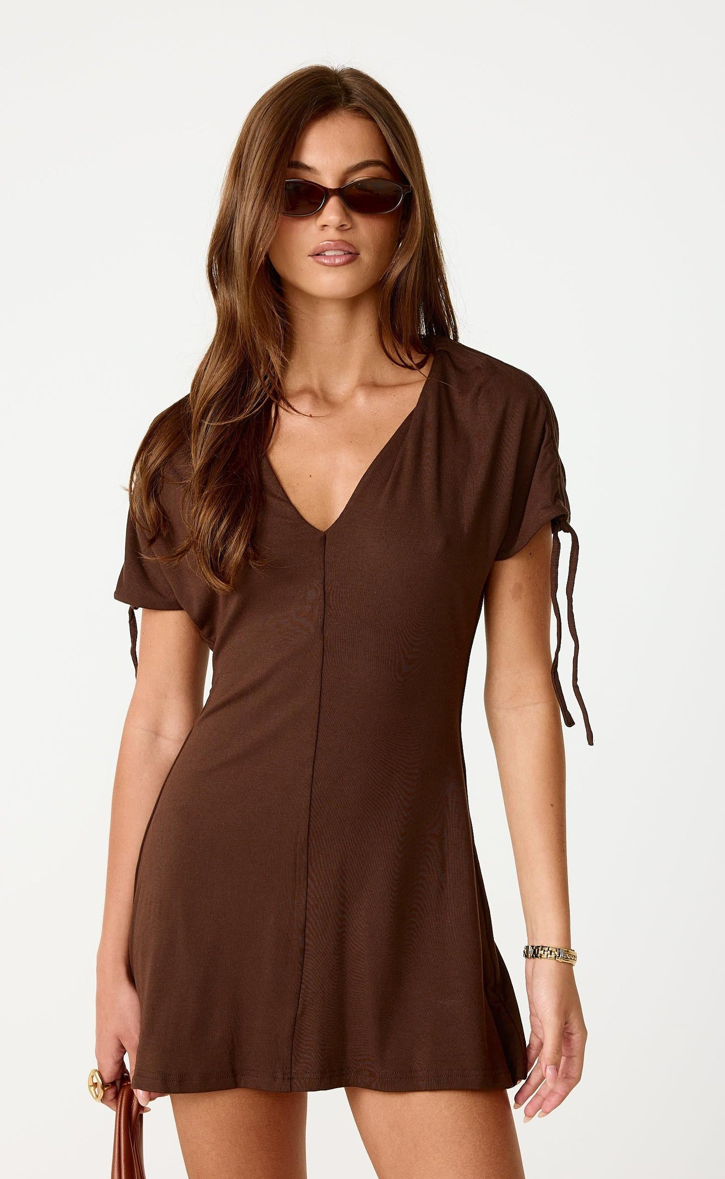 Azura Mini Dress (Chocolate)