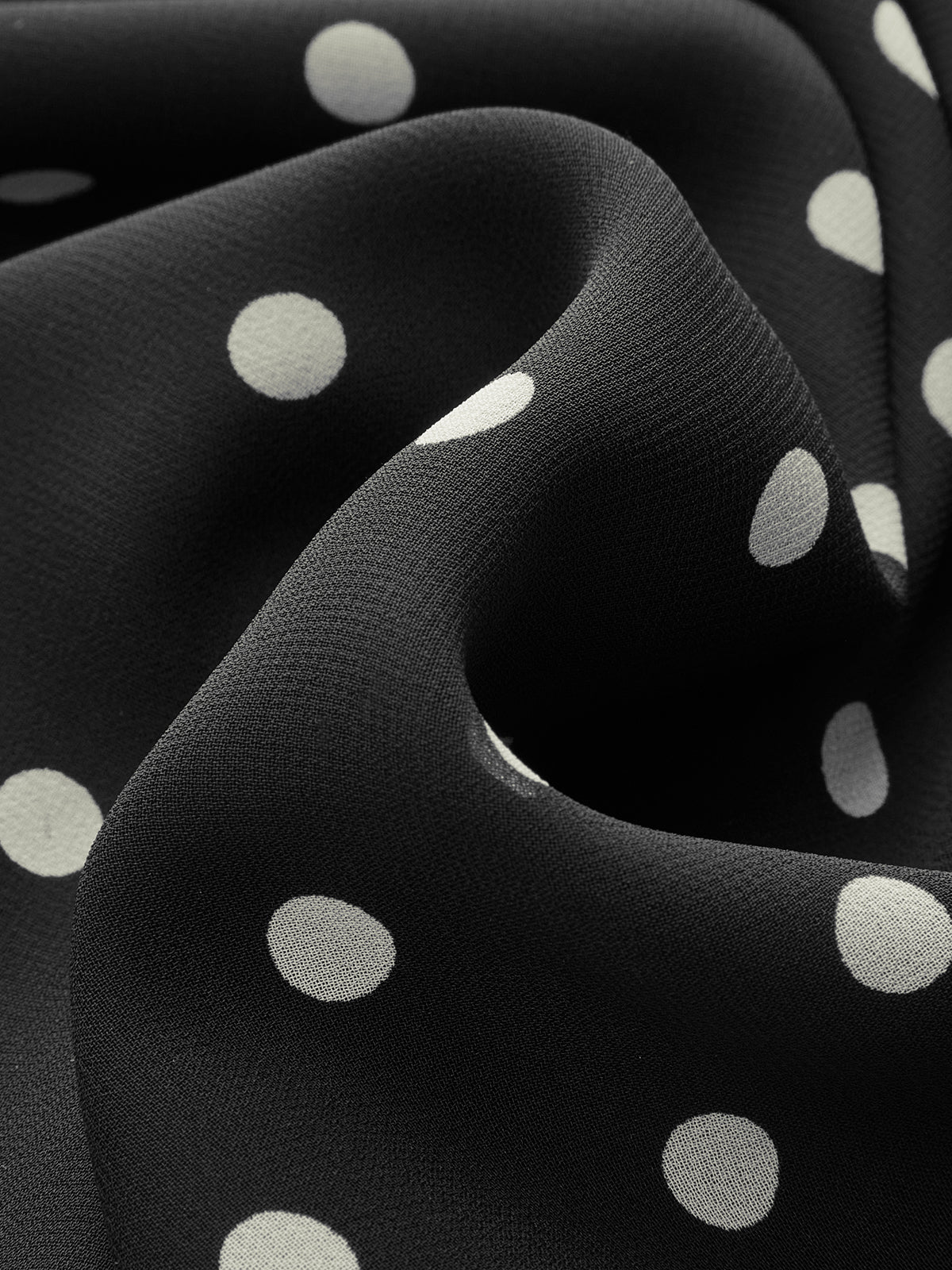 Polka Dot V-Neck Ruffle Dress
