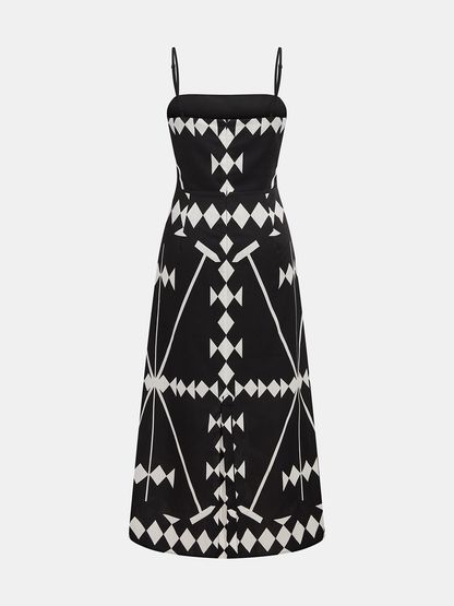 Geometric Print Cami Maxi Dress