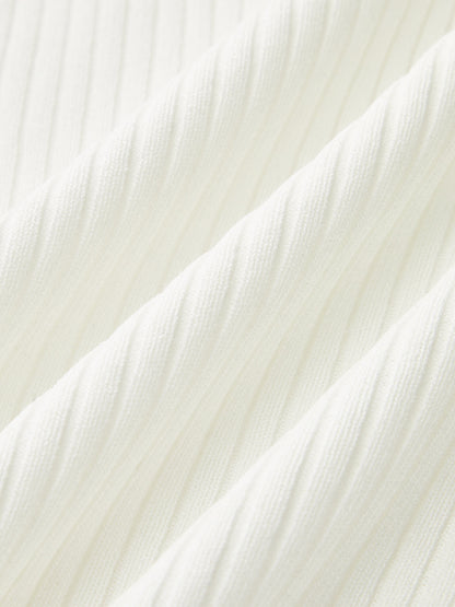Contrast Trim Button Front Knit Maxi Dress