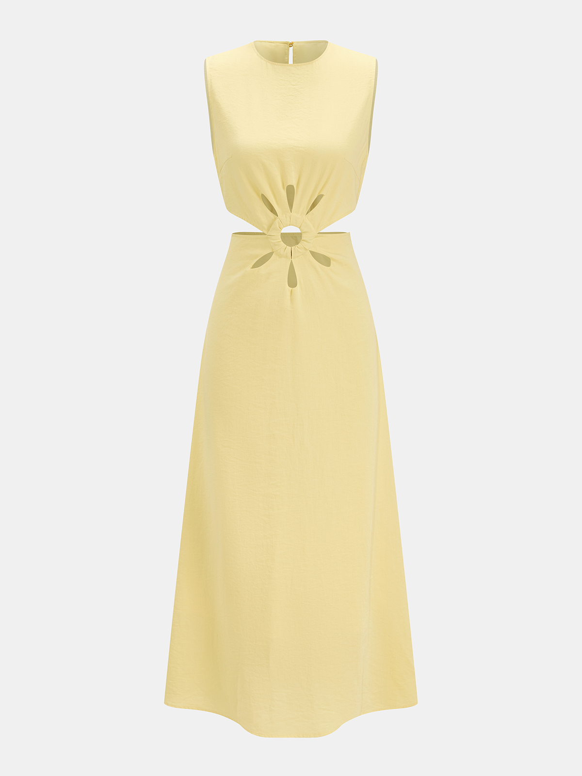 Cutout Waist Sleeveless Maxi Dress