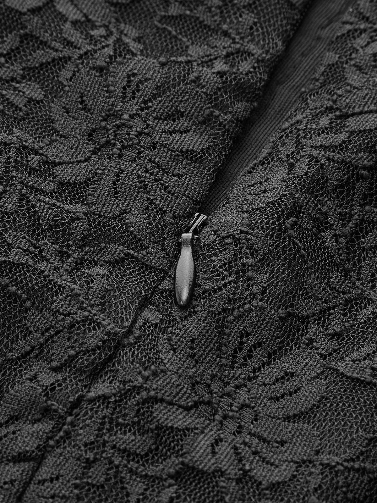 Sleeveless Lace Scalloped A-Line Dress