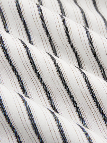 Striped Cotton Buttoned Maxi Dress