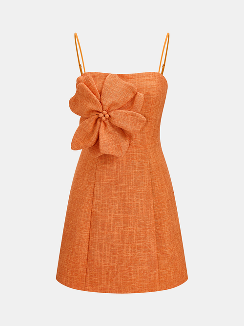 3D Floral Applique Cami Mini Dress