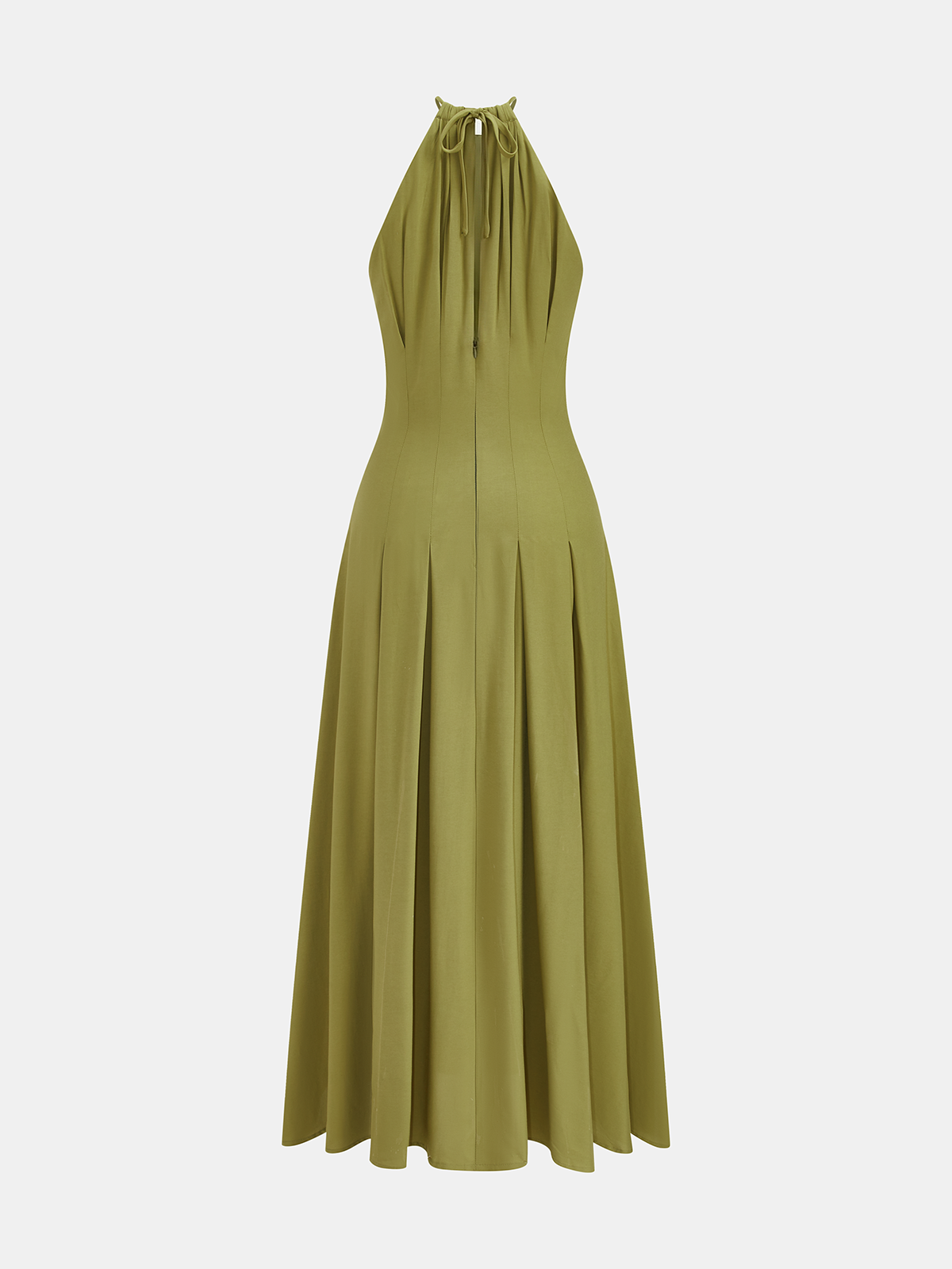 Halter Side Split Maxi Dress