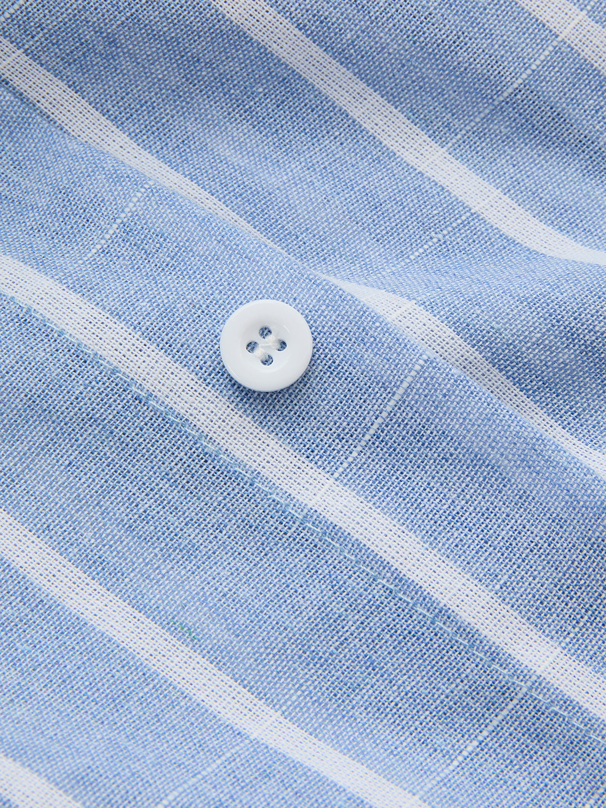 Striped Cotton Linen Short Sleeve Shirt Dress