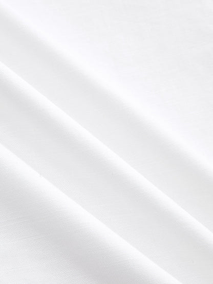 Sleeveless Sailor Collar Cotton Linen Midi Dress